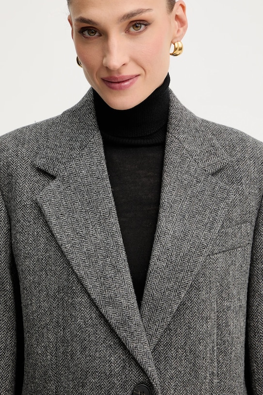 Vlnené sako Weekend Max Mara TRONTO sivá 2525046042600