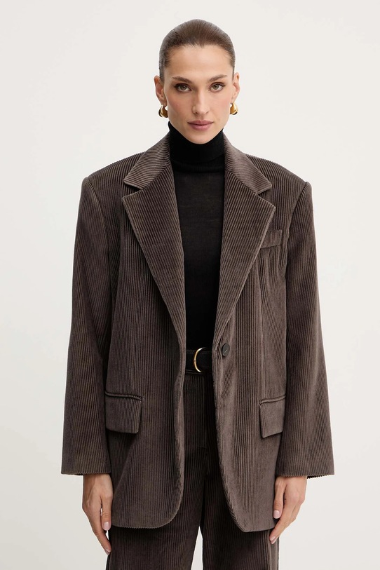 Weekend Max Mara marynarka sztruksowa FORMIA tkanina brązowy 2525046052600