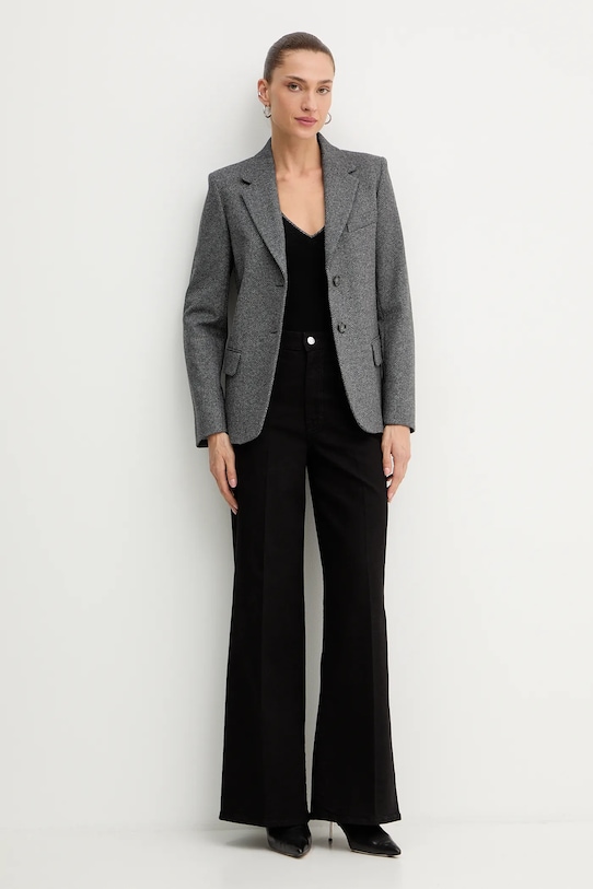 Weekend Max Mara marynarka z dodatkiem wełny DILLY 2525916022600 szary AW25