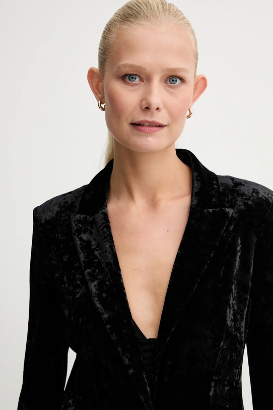 Patrizia Pepe jachetă de catifea 2S1536.J343 negru