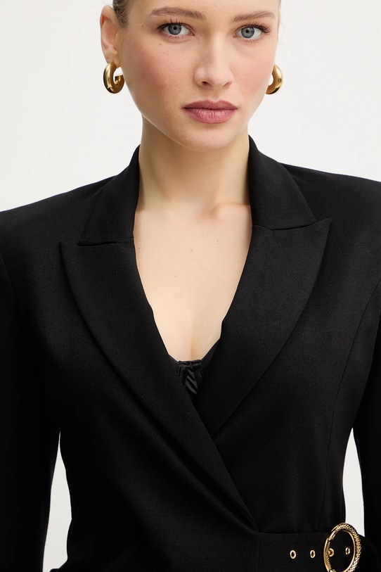 Just Cavalli marynarka z dodatkiem wiskozy czarny 79PAQ705.J0092