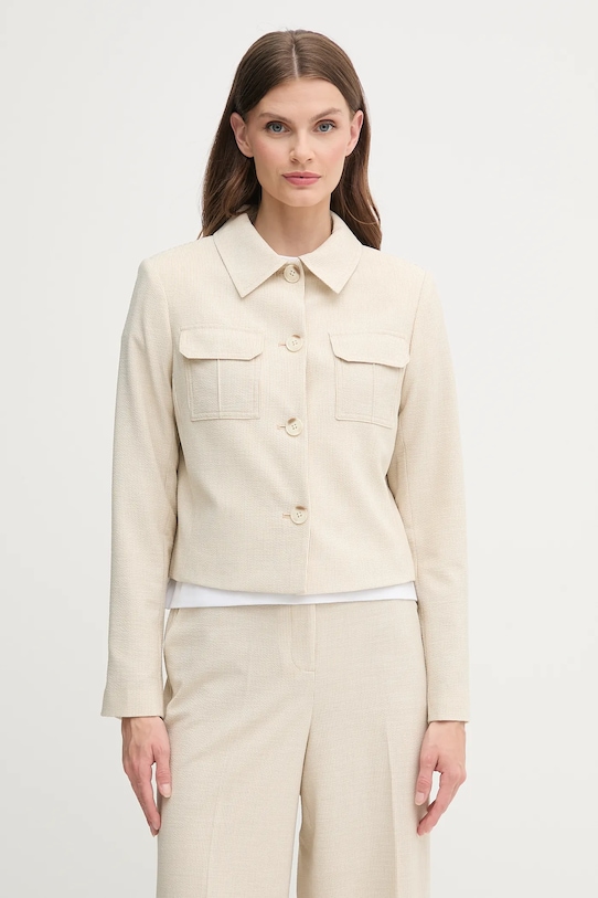 Dkny marynarka drobny wzór beżowy UD5JS035