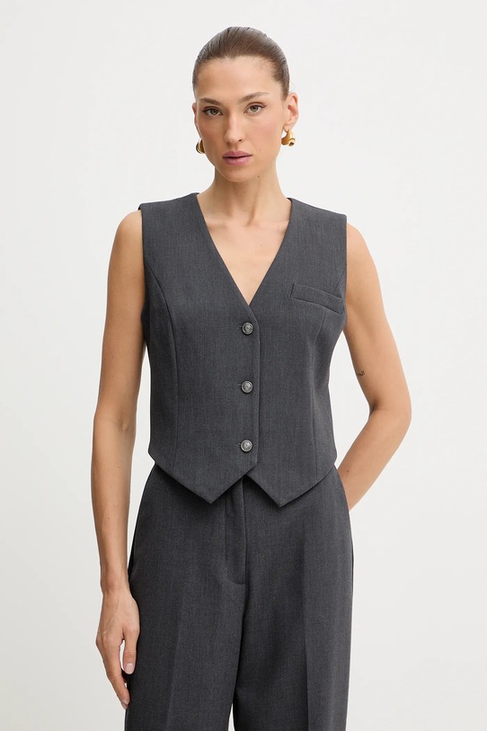 Guess kamizelka JOANDRA tkanina szary W5BH51.W2402