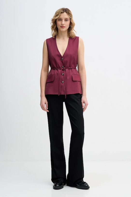 Sisley kamizelka 24QVLJ00V bordowy AW25