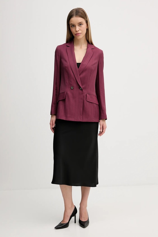 Sisley marynarka 24QVLW03B bordowy AW25