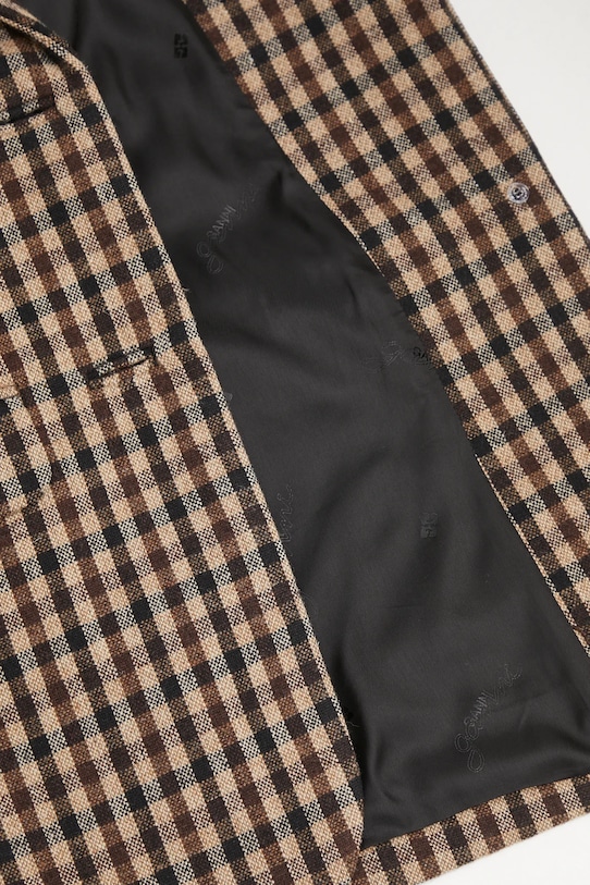 GANNI wool blend blazer Check Wool Mix Oversized Blazer W0426