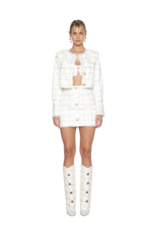 Odzież GOD SAVE QUEENS marynarka EXECUTIVE TWEED JACKET GSQ.152.391 biały