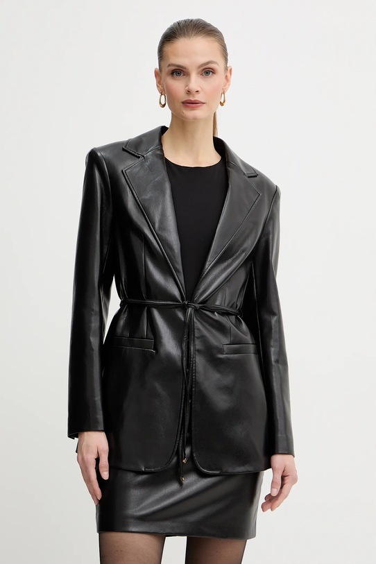 Marciano Guess marynarka GLADYS imitacja skóry czarny 5BGN04.7389A