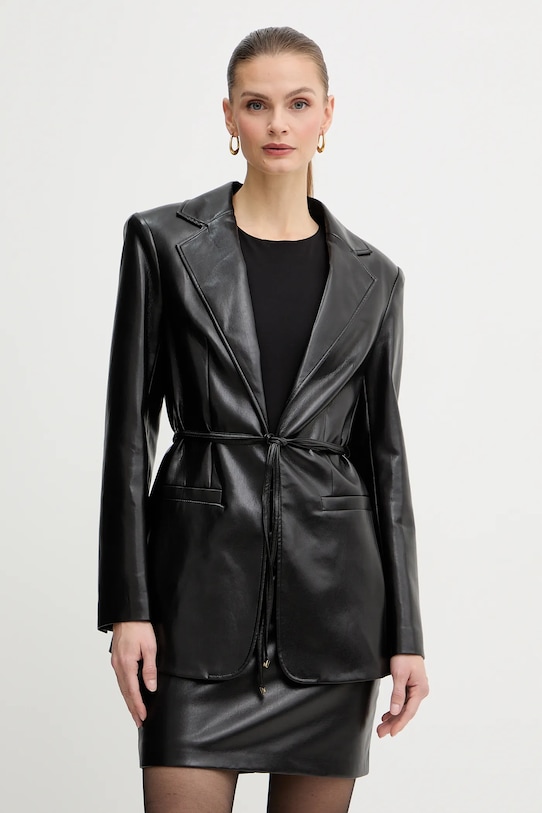 Marciano Guess marynarka GLADYS imitacja skóry czarny 5BGN04.7389A