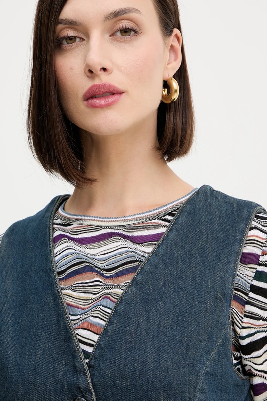 Oblečenie Rifľová vesta Twinset 252TP2561 tmavomodrá