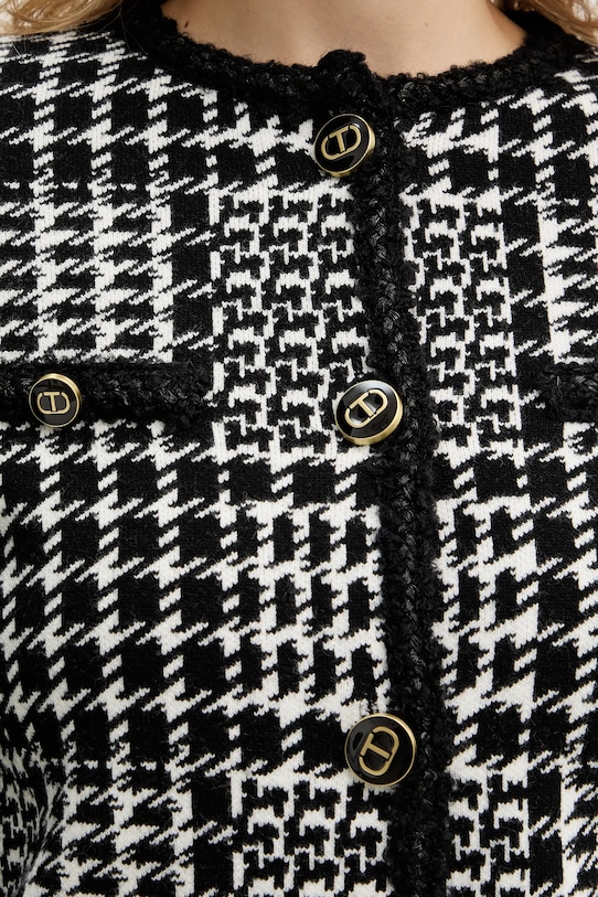 Twinset marynarka z dodatkiem wełny 252TT3040 biały