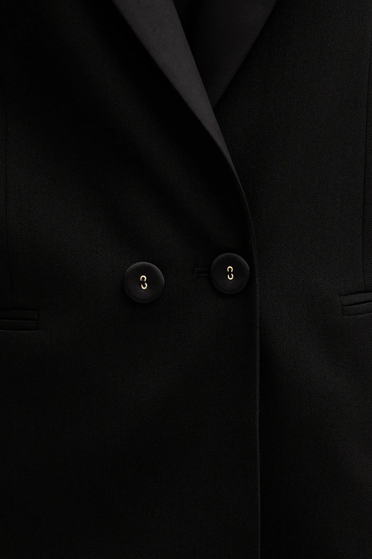 Σακάκι με προσθήκη μάλλινου υφάσματος Twinset 252TT2121 μαύρο