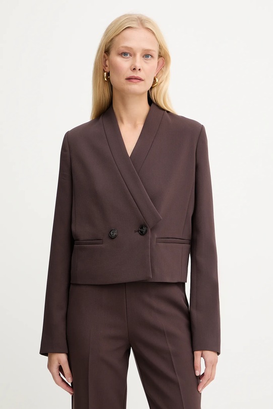 Twinset giacca tessuto marrone 252TT2380