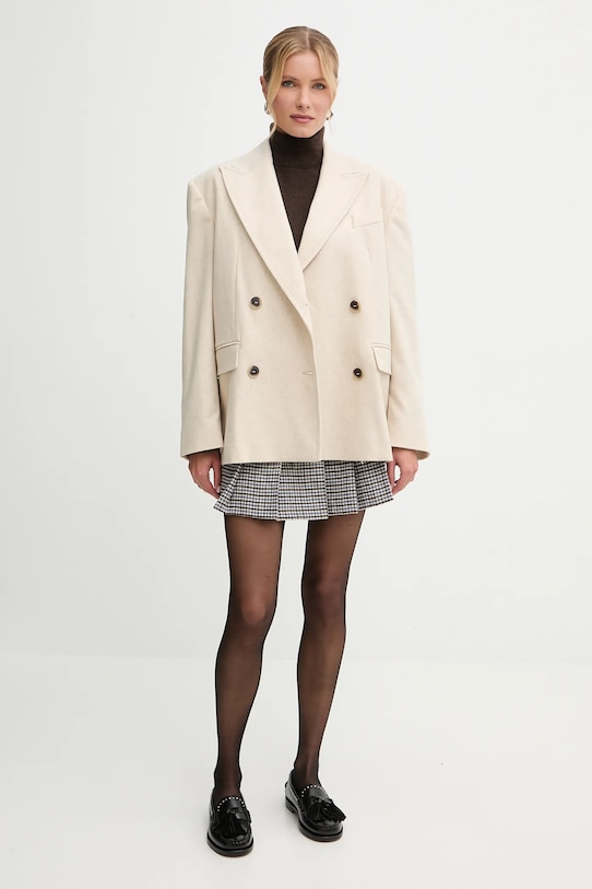 MAX&Co. marynarka z dodatkiem wełny 2526086074200 beżowy AW25