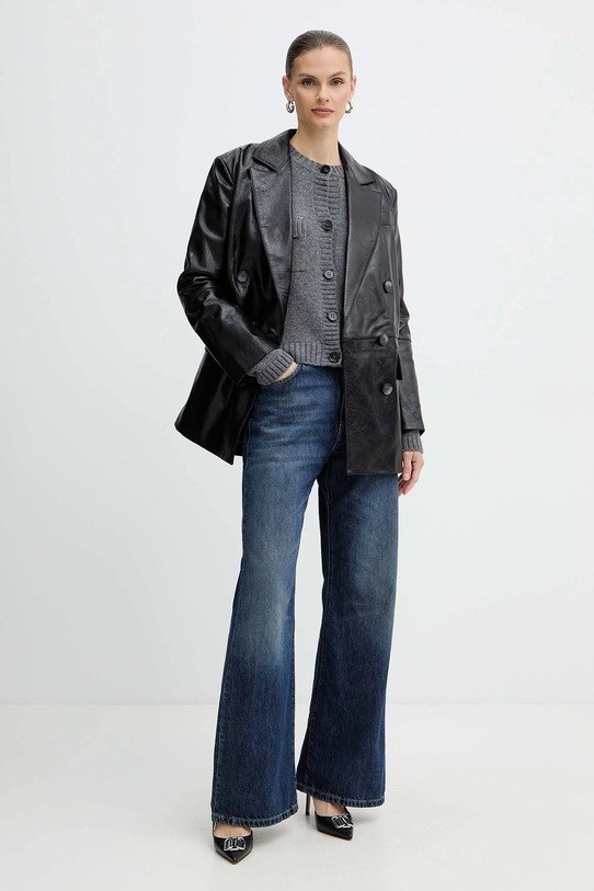 MAX&Co. marynarka skórzana 2526446053200 czarny AW25