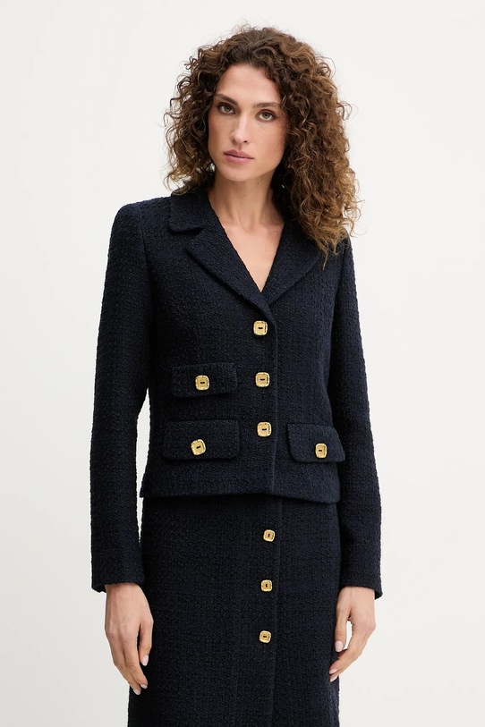 Luisa Spagnoli blazer con aggiunta di lana tessuto blu navy 542245