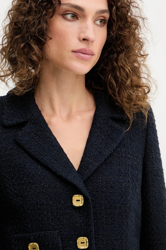Luisa Spagnoli blazer con aggiunta di lana blu navy 542245