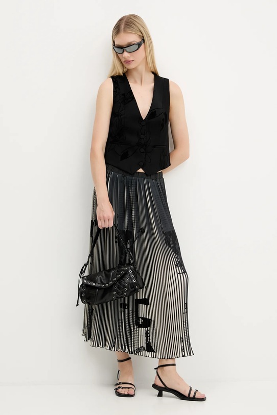 Desigual vestă FLOCK 25WWEW70 negru AW25