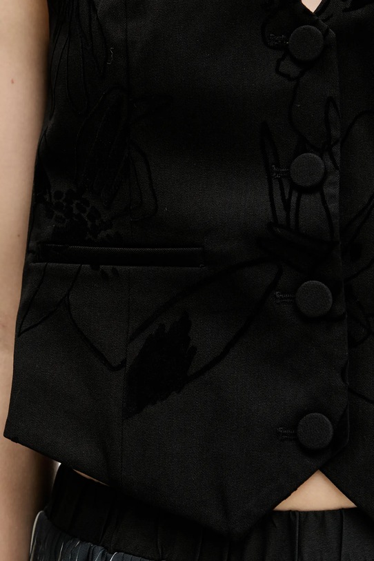 Desigual vestă FLOCK 25WWEW70 negru