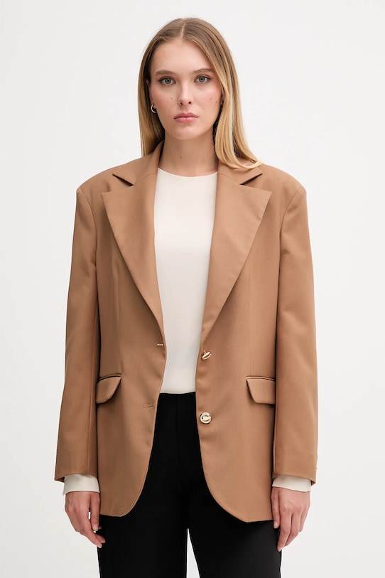 Gaudi marynarka tkanina brązowy 521FD35022