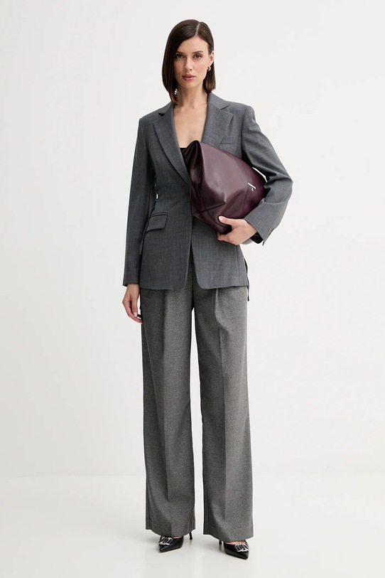 Marella marynarka z wełną 2523046014200 szary AW25