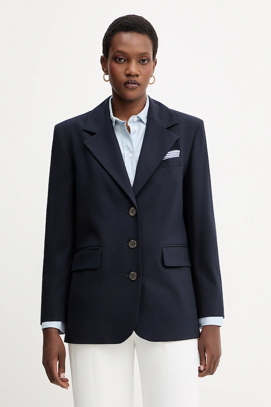 Піджак з вовною Marella з підкладкою темно-синій 2523046144200