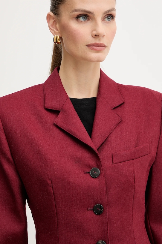 Marella marynarka wełniana bordowy 2523046052200