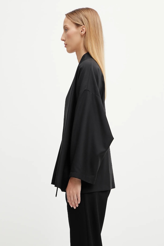 Kenzo marynarka wełniana Kimono FF62VE2749RA czarny AW25