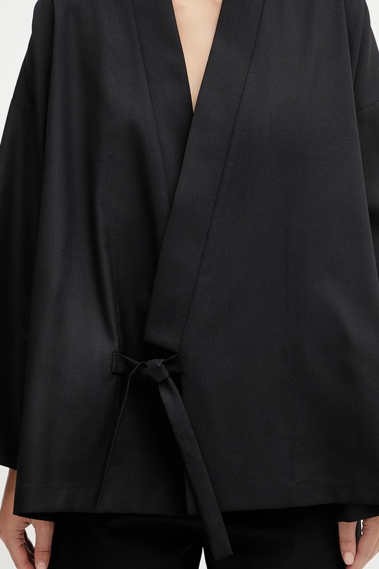 Kenzo marynarka wełniana Kimono czarny FF62VE2749RA