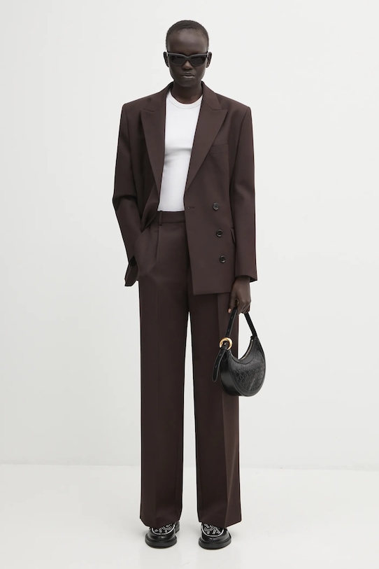 Anine Bing marynarka z dodatkiem wełny aretha A.01.11319