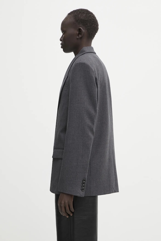 Anine Bing marynarka wełniana ross A.01.11467 szary AW25