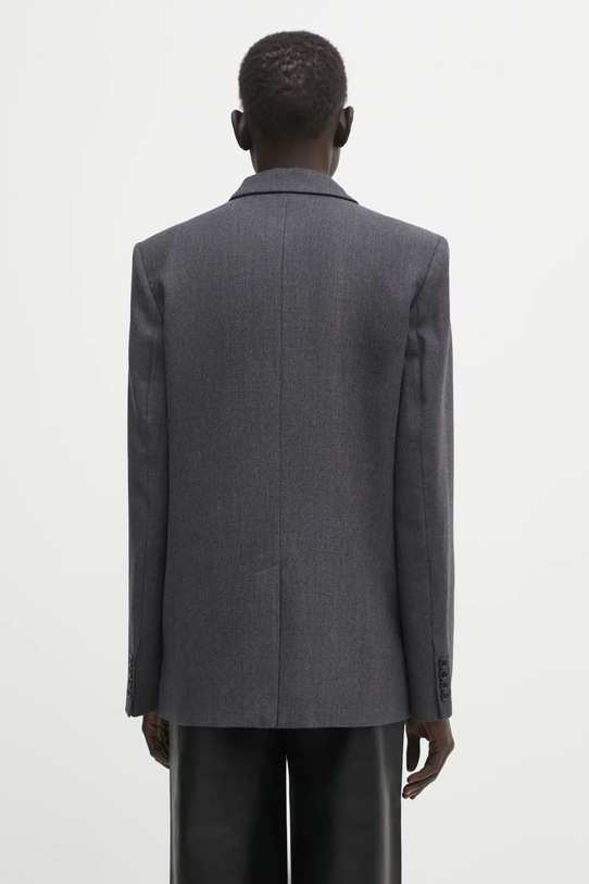 Odzież Anine Bing marynarka wełniana ross A.01.11467 szary