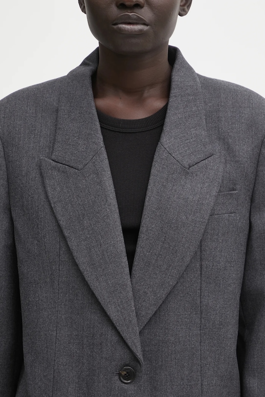 Anine Bing marynarka wełniana ross szary A.01.11467