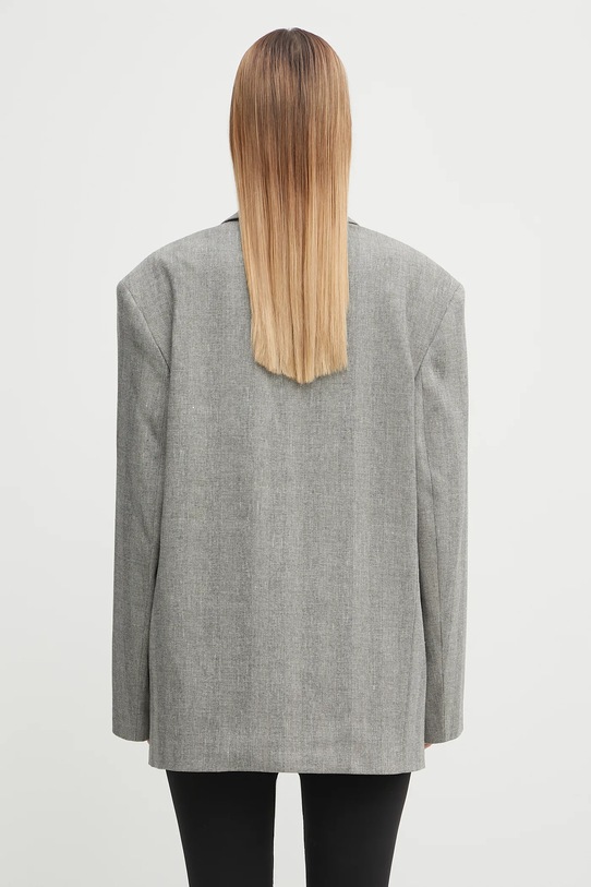 Clothing Anine Bing linen blend blazer quinn A.01.10970 gray
