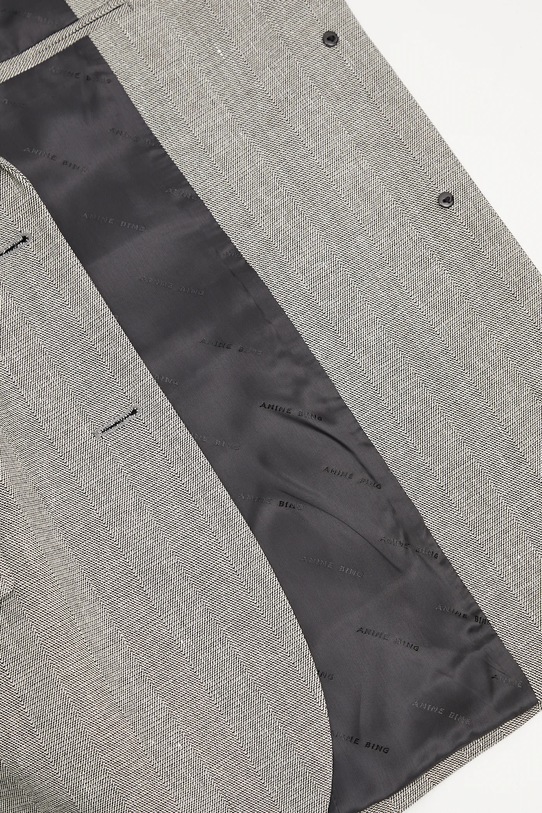 Anine Bing linen blend blazer quinn A.01.10970 gray