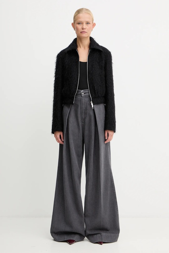 BOSS jachetă din amestec de lână 50549159 negru AW25