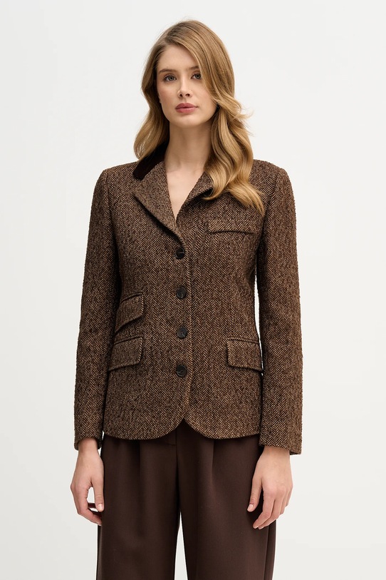 Hoss Intropia marynarka z dodatkiem wełny tkanina brązowy 5472069