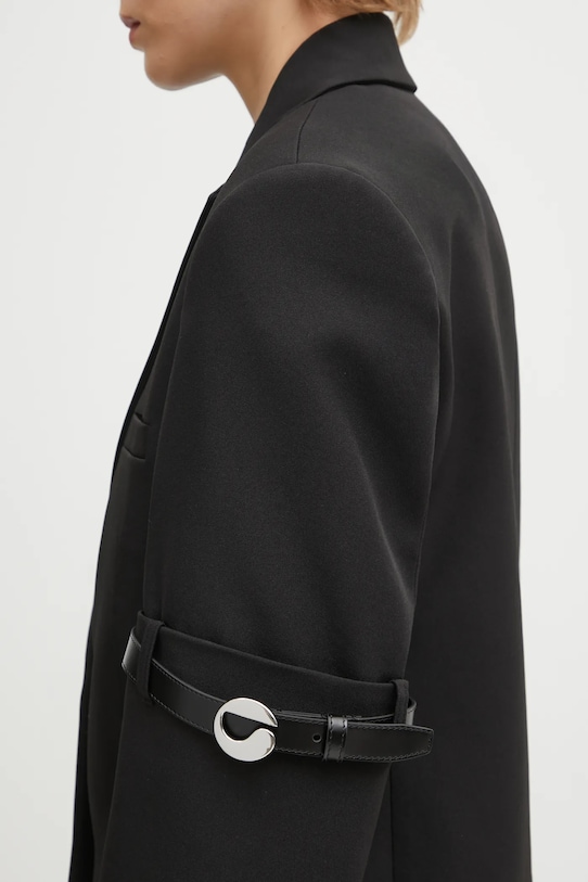 Coperni marynarka Logo Belted czarny COPV37F3004