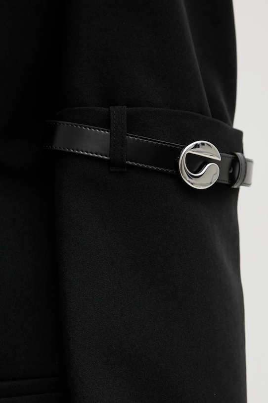 Coperni marynarka Logo Belted COPV37F3004 czarny