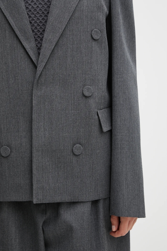 Vuneni sako JW Anderson Double Breasted Tailored siva JK0401.PG1821