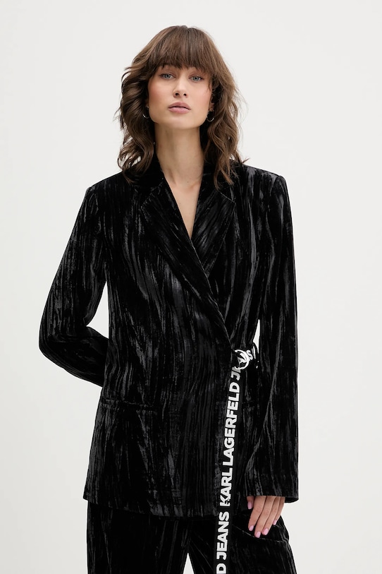 Karl Lagerfeld Jeans marynarka tkanina czarny A4W14055