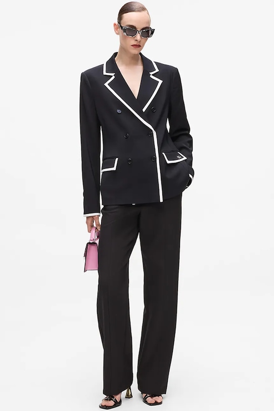 Odzież Karl Lagerfeld marynarka A4W14038 czarny