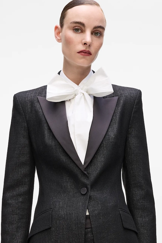 Odzież Karl Lagerfeld marynarka z dodatkiem wełny A4W14039 czarny