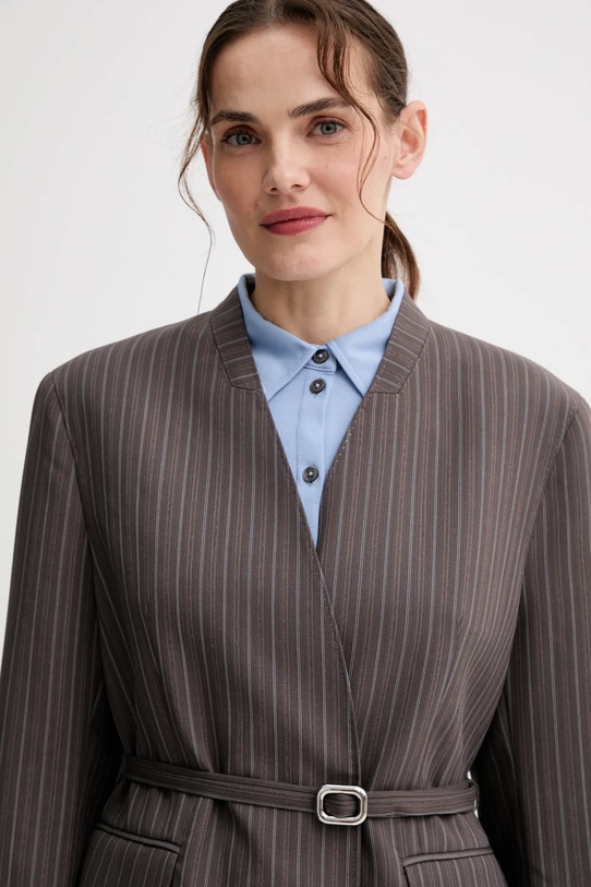 Пиджак с шерстью ISABELLE BLANCHE коричневый IS25FW.J043.T003