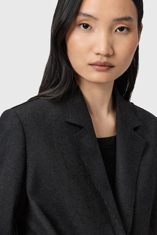 Oblečenie Sako AllSaints ESSIE W008QD sivá