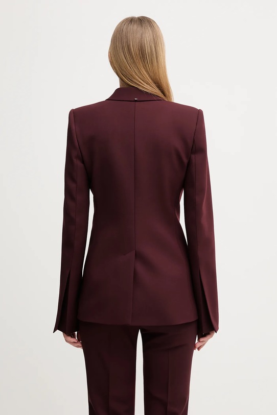 Odzież Sportmax marynarka z dodatkiem wełny COCCO 2522046042600 bordowy