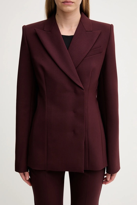 Sportmax marynarka z dodatkiem wełny COCCO bordowy 2522046042600