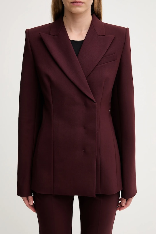 Sportmax marynarka z dodatkiem wełny COCCO bordowy 2522046042600