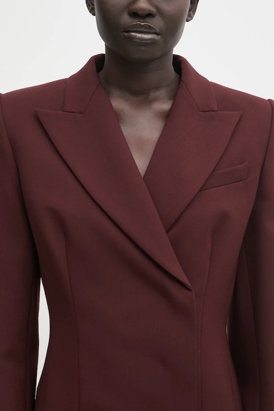 Sportmax marynarka z dodatkiem wełny COCCO bordowy 2522046042600