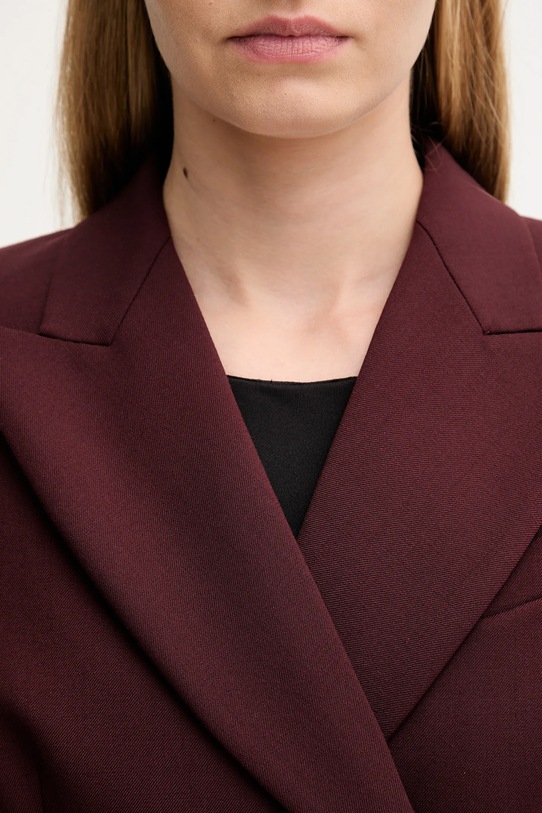 Sportmax marynarka z dodatkiem wełny COCCO 2522046042600 bordowy